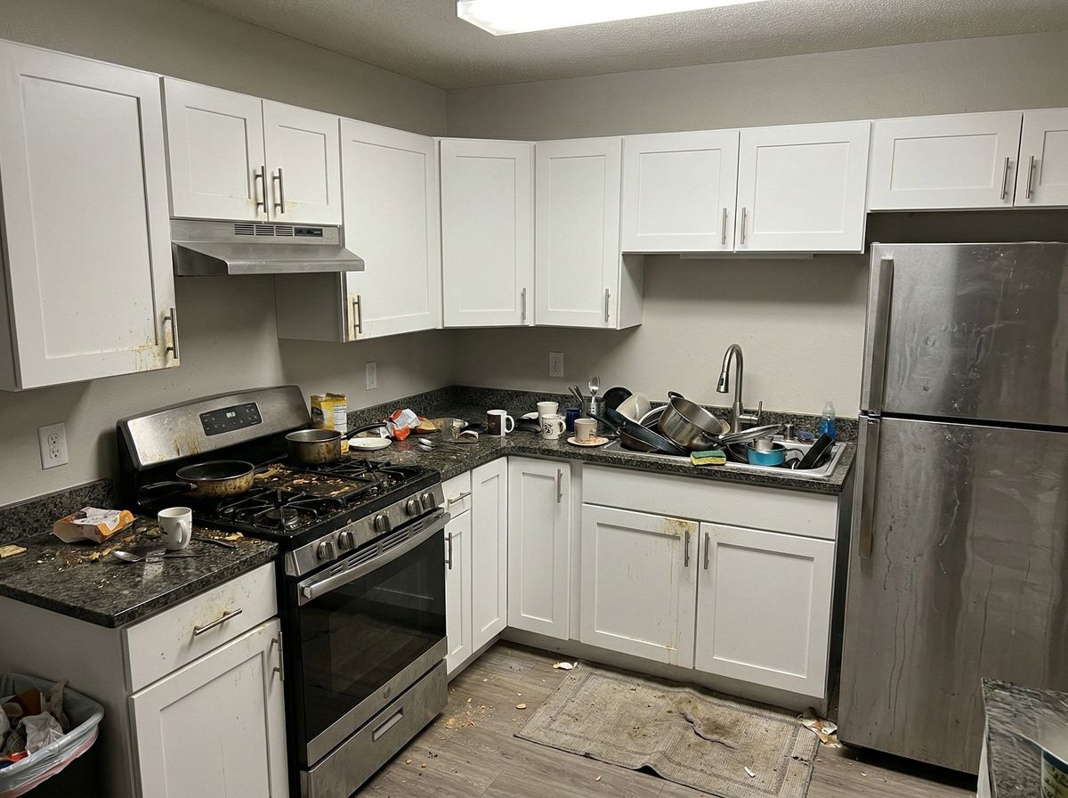 Kitchen before professional cleaning